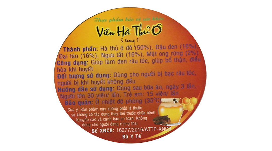 Viên Hà Thủ Ô 5 trong 1 bổ thận, làm đen râu tóc lọ 120g