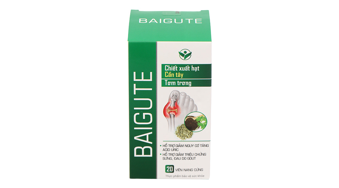 Baigout cải thiện sưng, đau khớp do gout hộp 20 viên